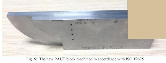 calibração ultrassônica do bloco do detector V1 da falha de Olympus do cabo de 25mm