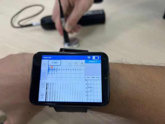 Uma varredura B varredura EMAT acoplamento de ar medidor de espessura ultra-sônica com superfície de alta temperatura