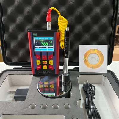 O verificador portátil da dureza da bateria recarregável do Lcd da cor personalizou o material para metais